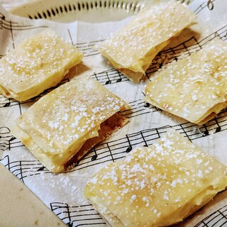 餃子の皮でりんごのバタ-サンド(◕ᴗ◕✿)